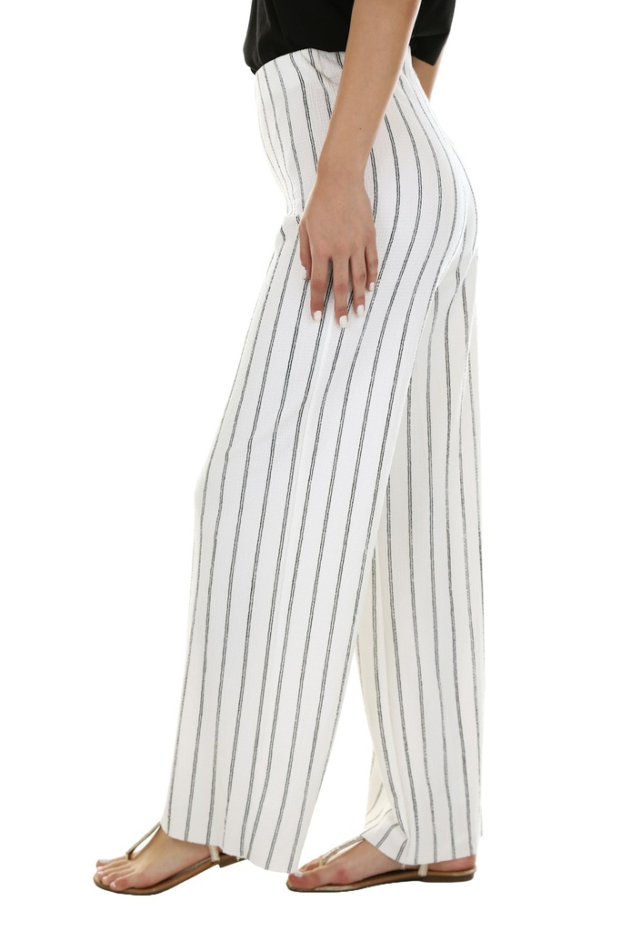 Striped wide-leg trousers