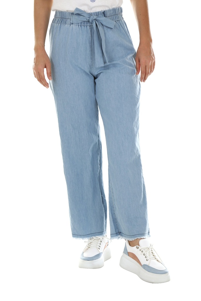 Light wash wide jeans